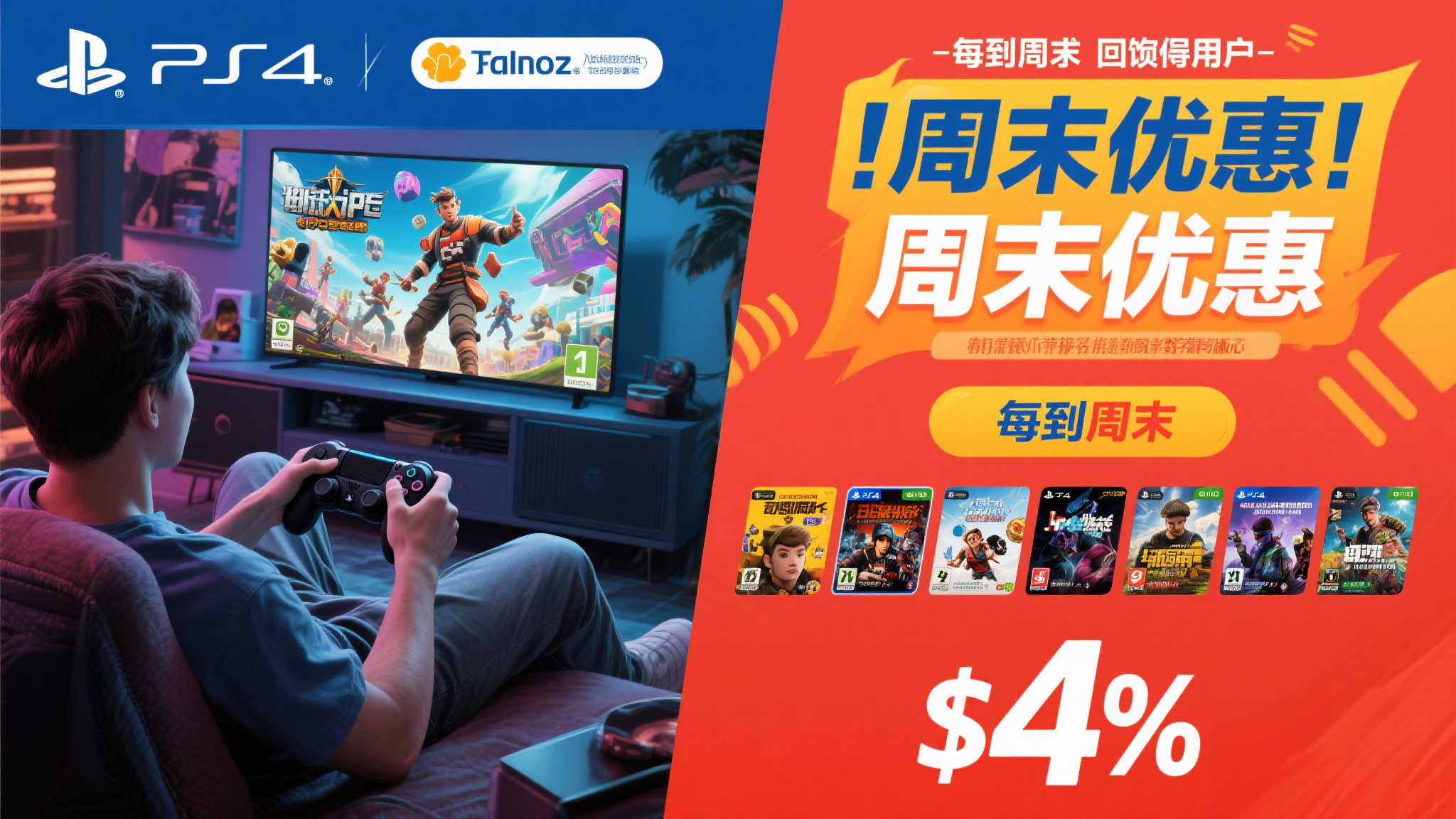 PS商城开启周末特惠，精选大作低至4折出售！