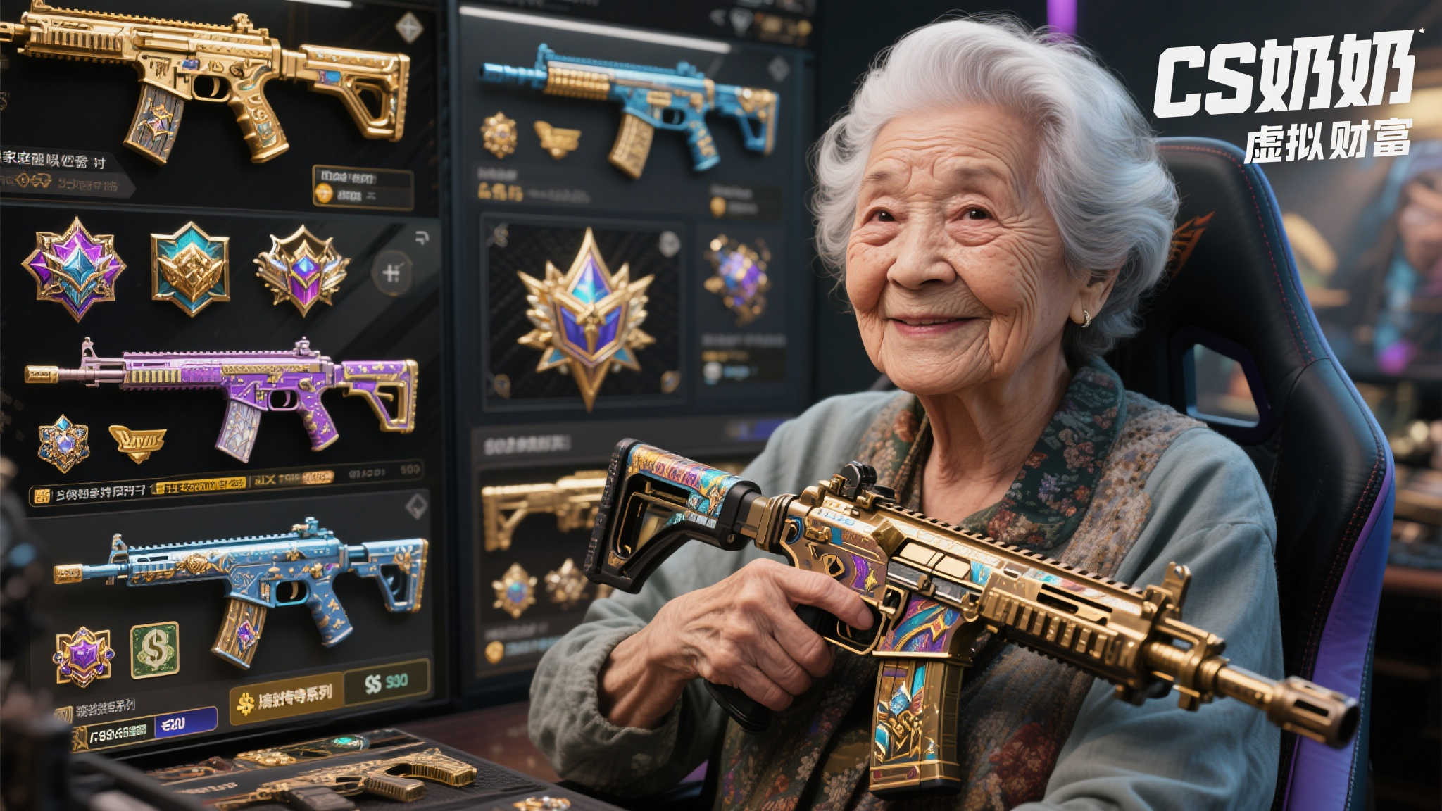 CS奶奶卖皮肤助家人还债，暖心忠告粉丝：远离贷款！