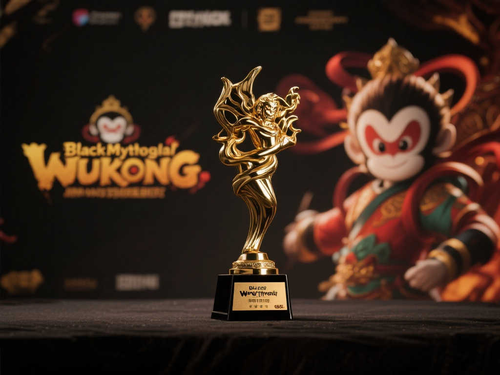 《黑神话 悟空》TGA奖杯缺席，展会无奈用纸制品充数